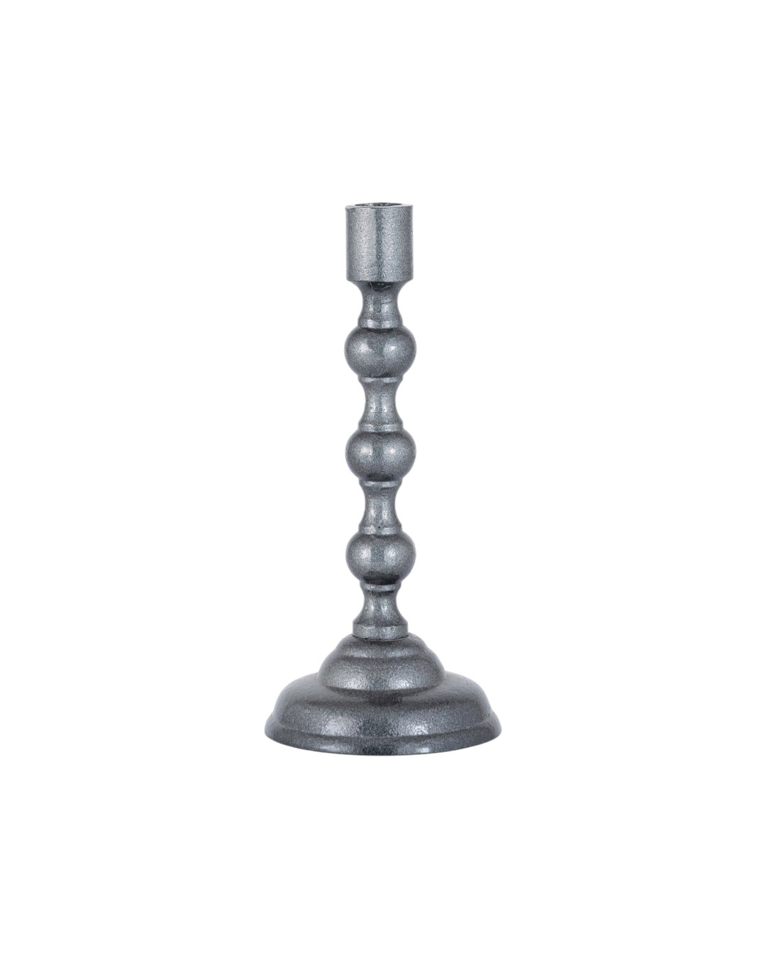 Hammered Silver Bulbous Taper Stand