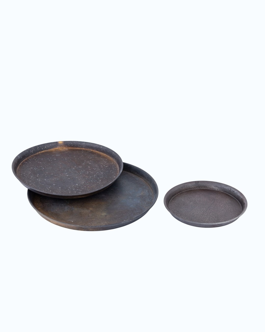 Distressed Iron Deep Serving Plates