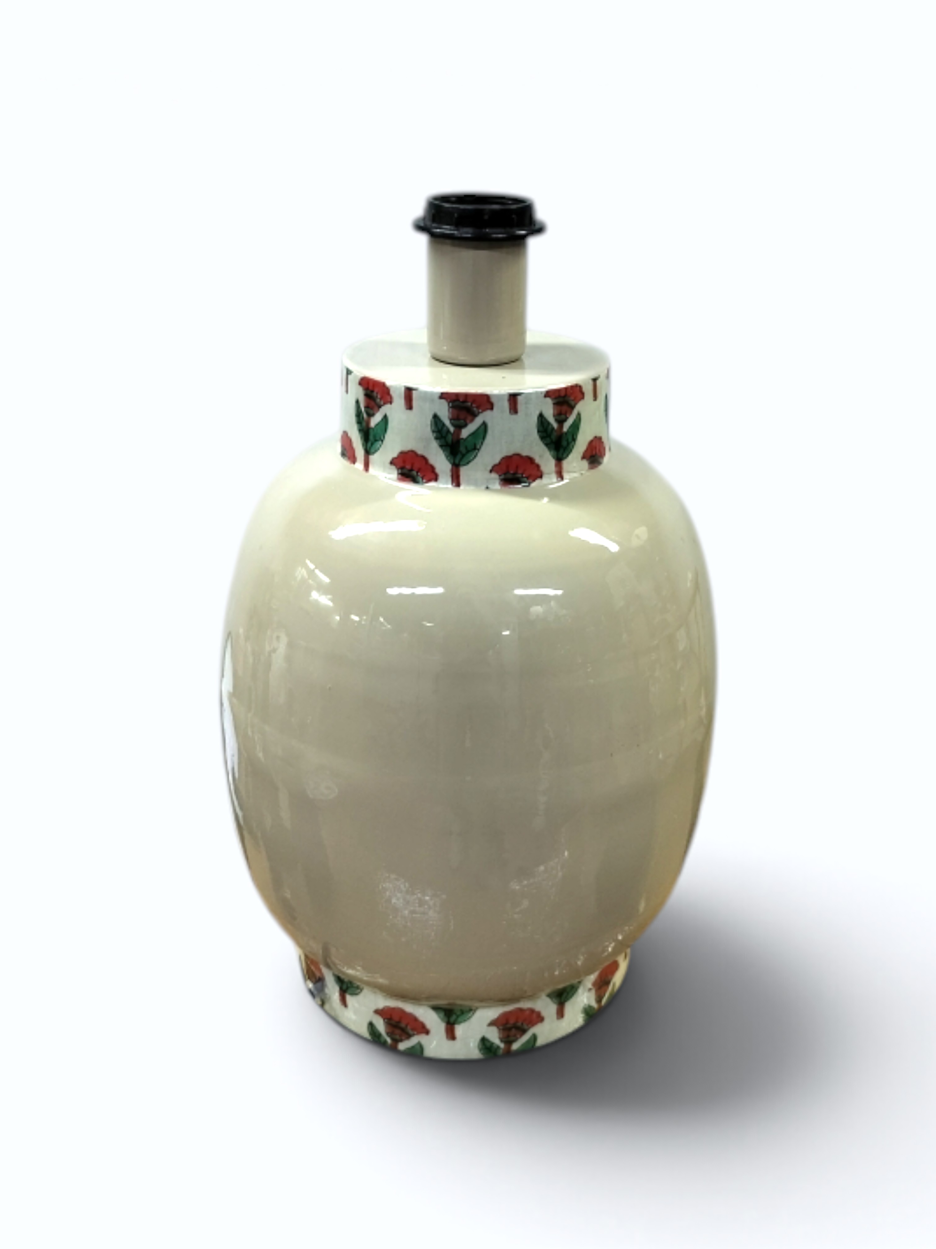 Cream Floral Accent Urn Base