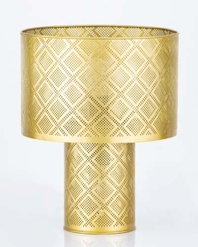 Golden Diamond Pattern Lamp