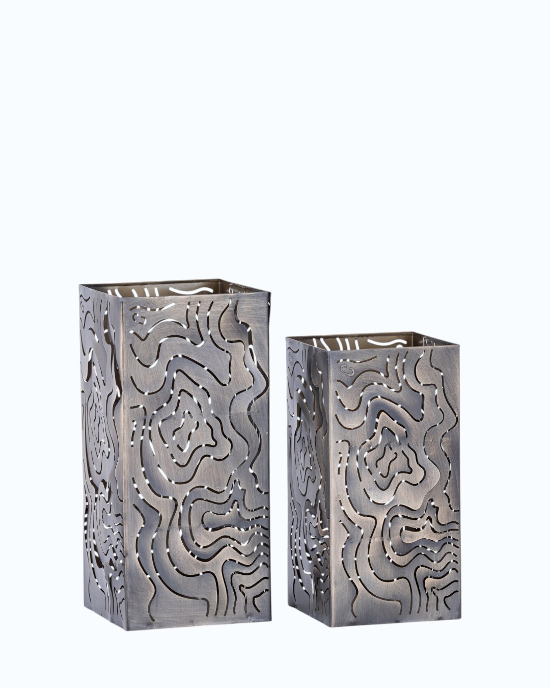 Antique Bronze Topographic Column Votives