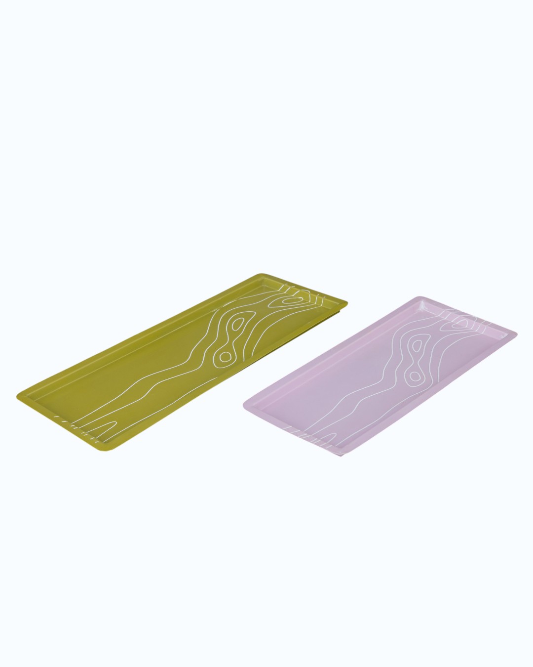 Contemporary Pastel Topographic Utility Trays
