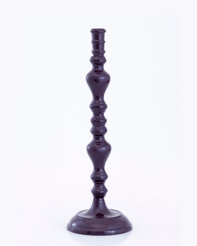 Deep Maroon Turned Candlestick