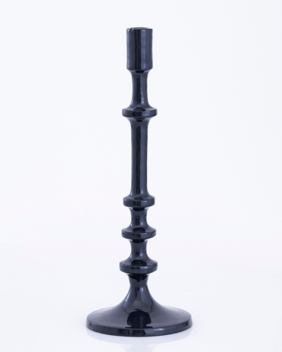 Black Stacked Orb Candlestick