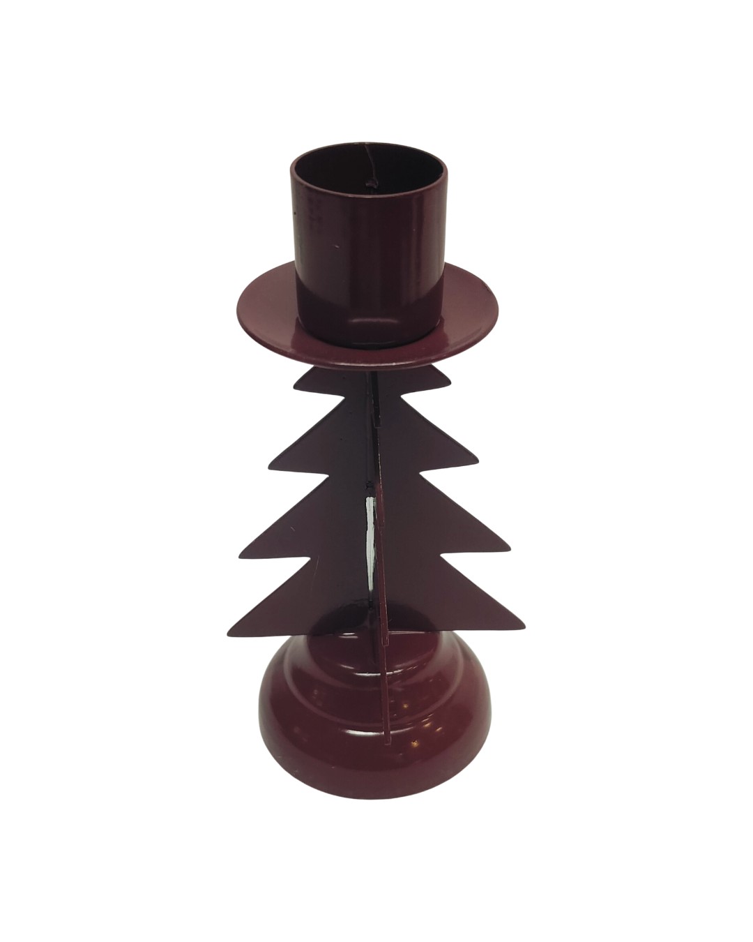 Modern Layered Christmas Tree Taper Candlestick