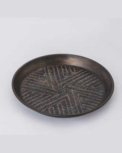 Geometric Line Engraved Plate