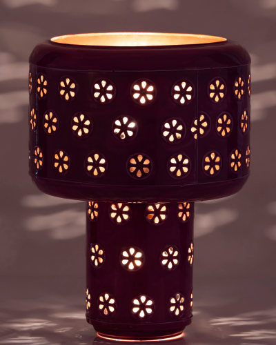 Pink Floral Cutwork Table Lamp