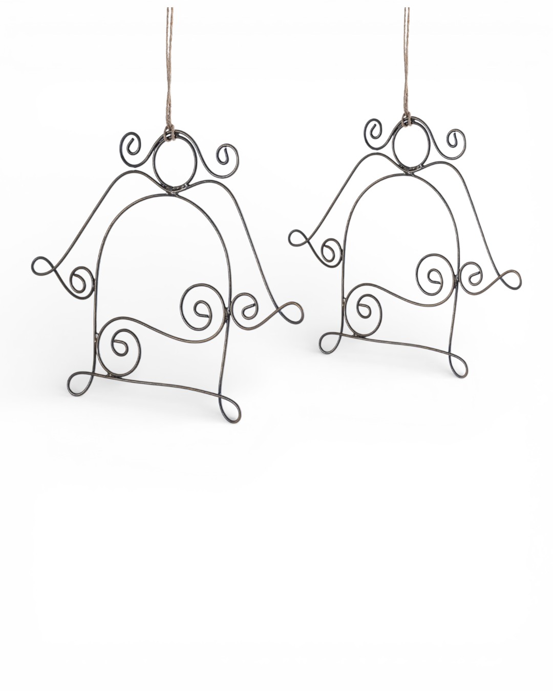 Vintage Scrollwork Metal Angels Hangings