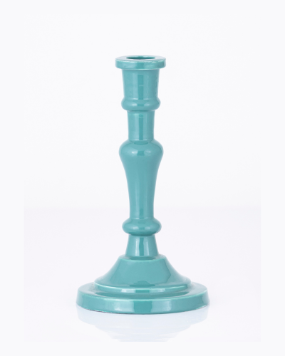 Teal Scalloped Candlestick