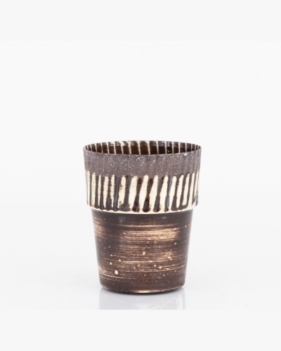 Small Striped Accent Pot