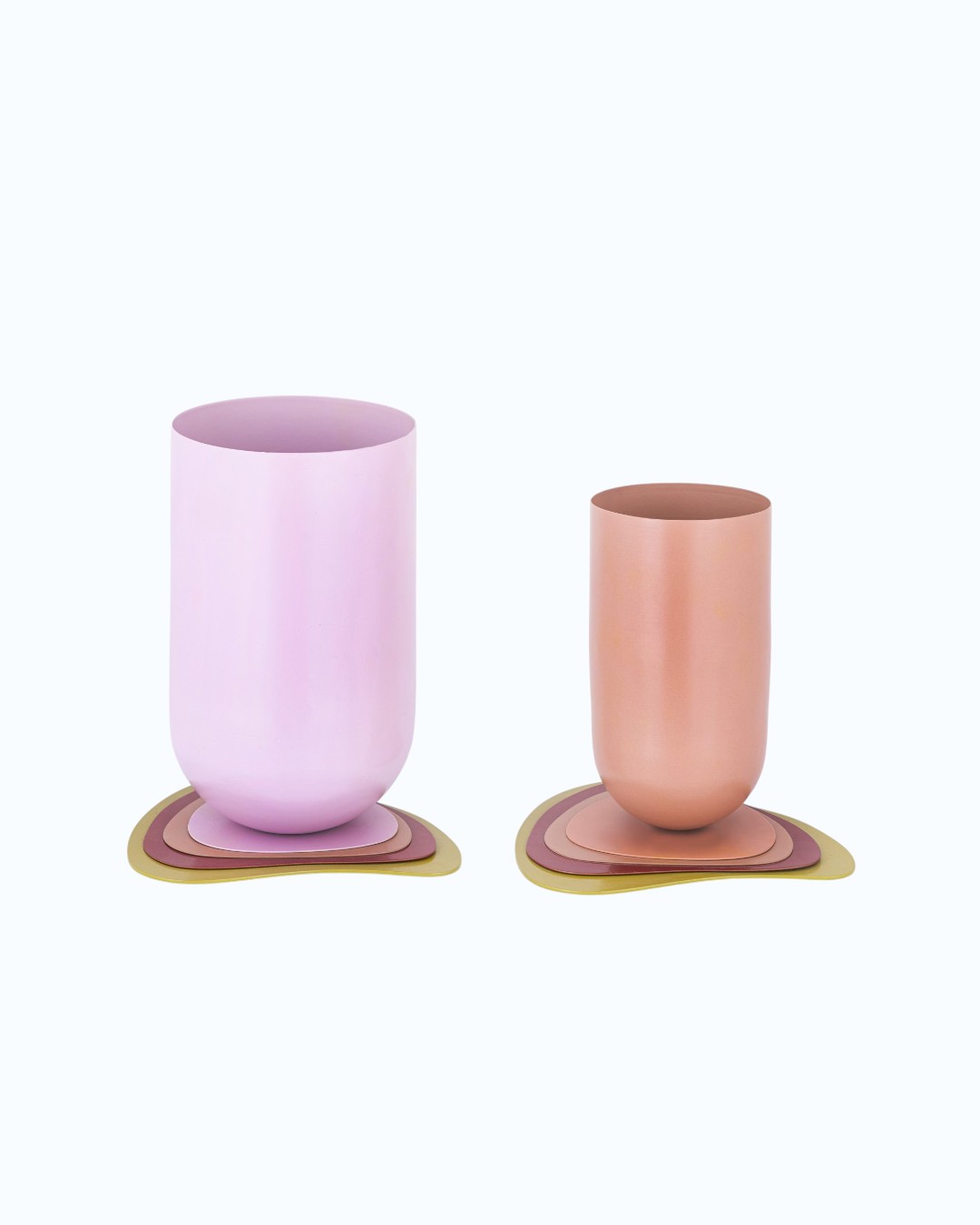 Abstract Layered Base Capsule Vases