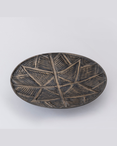 Textured Geometric Brass TRAY