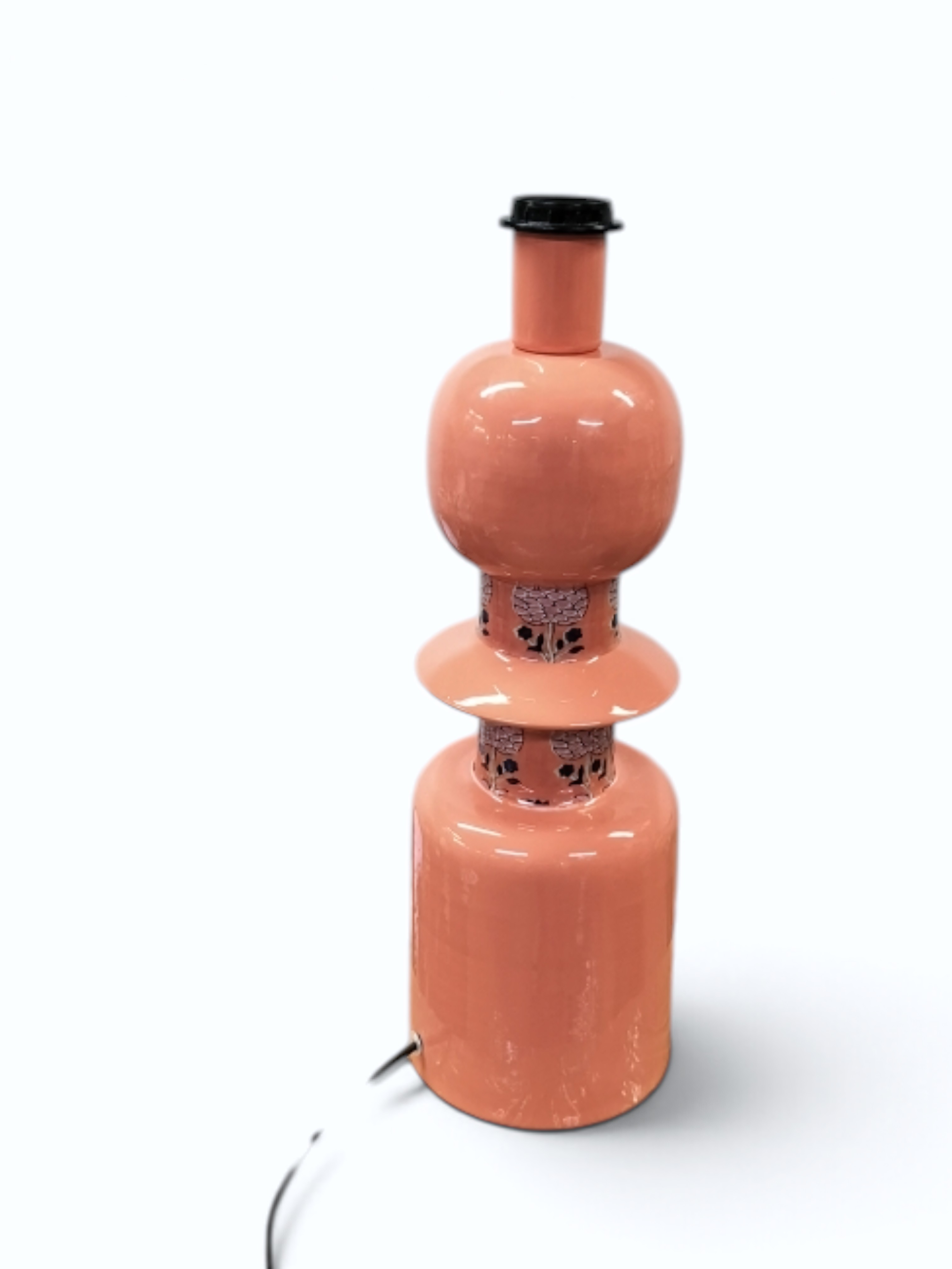 Peach Tiered Botanical Lamp Base
