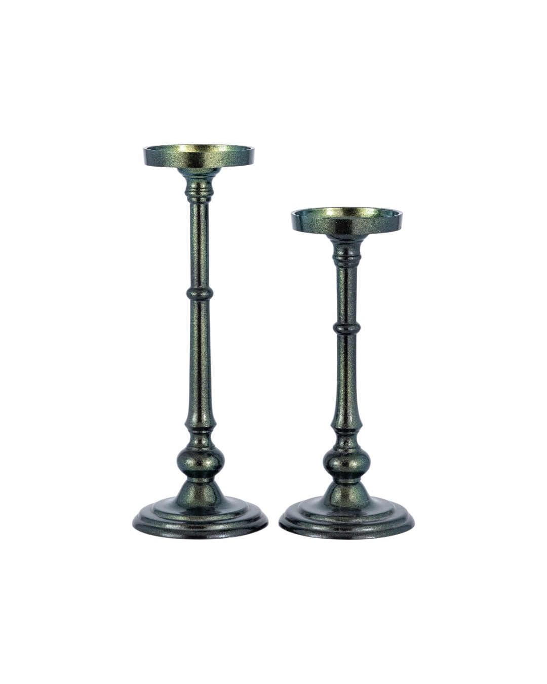 Emerald Metallic Wide Pillar Holders
