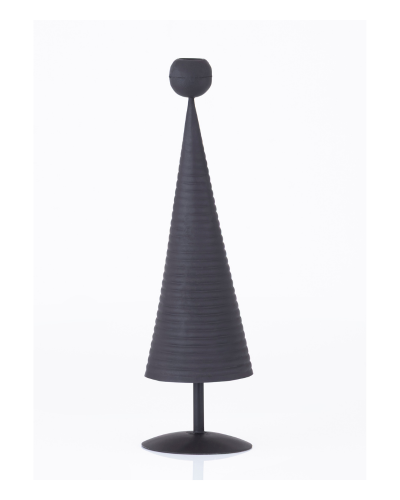 Minimalist Cone Candle Holder – Black