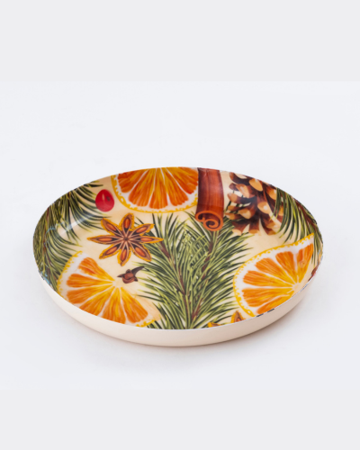 Decorative Plate – Festive Citrus Motif