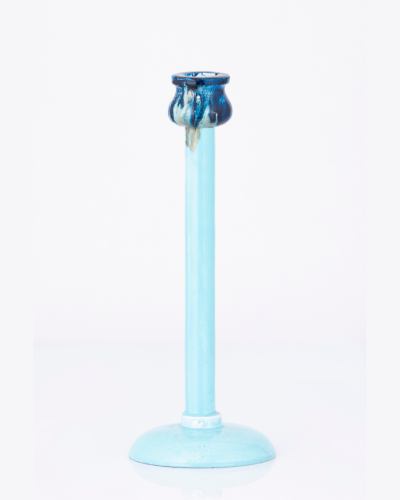 Dripped Glaze Blue Candlestick