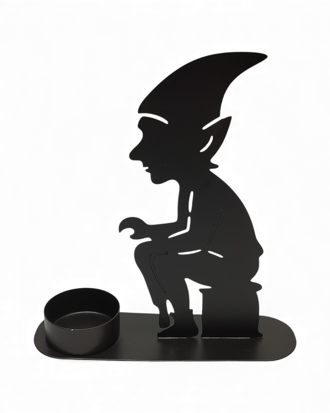 Silent Gnome/Elf Silhouette Tealight Holder