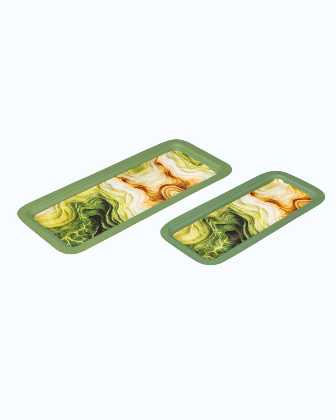 Botanical Bliss Abstract Moss Trays