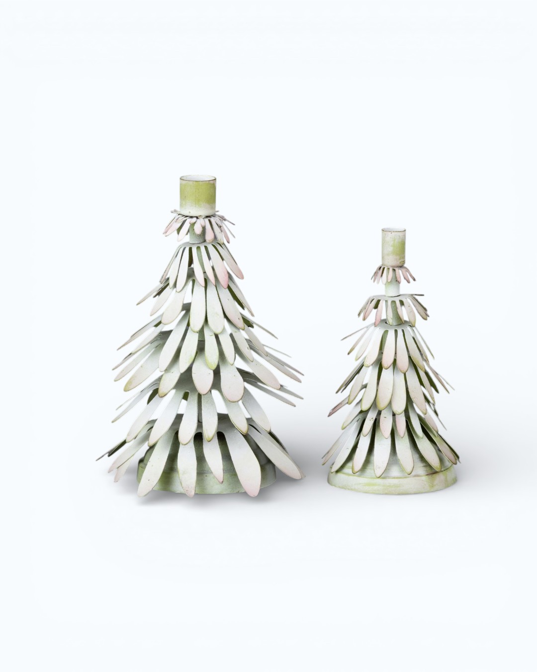 Petal Layered Festive Tree Candlestick