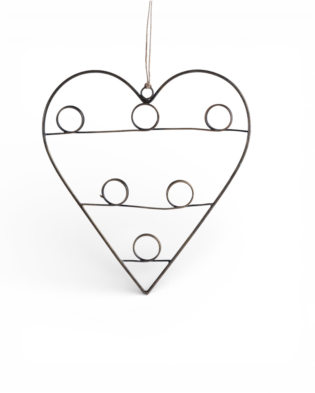 Large Wire Heart Frame Wall Hanging