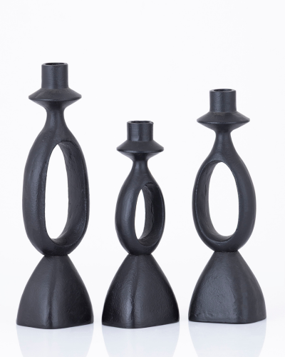 Geometric Open Frame Candlestick Set