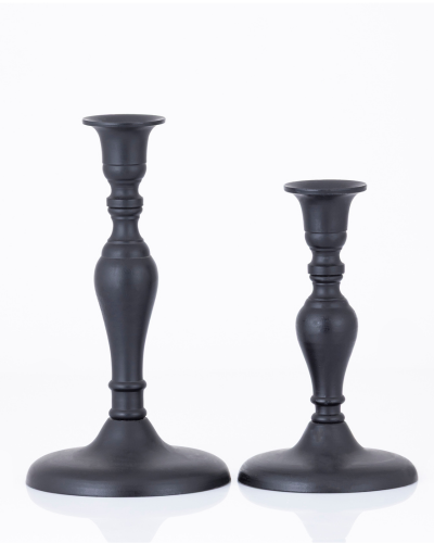 Sculpted Silhouette Candlestick Pair