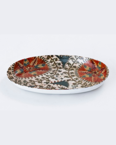Heritage Motif Oval Tray