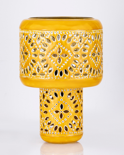Golden Blossom Diamond Cut Lamp