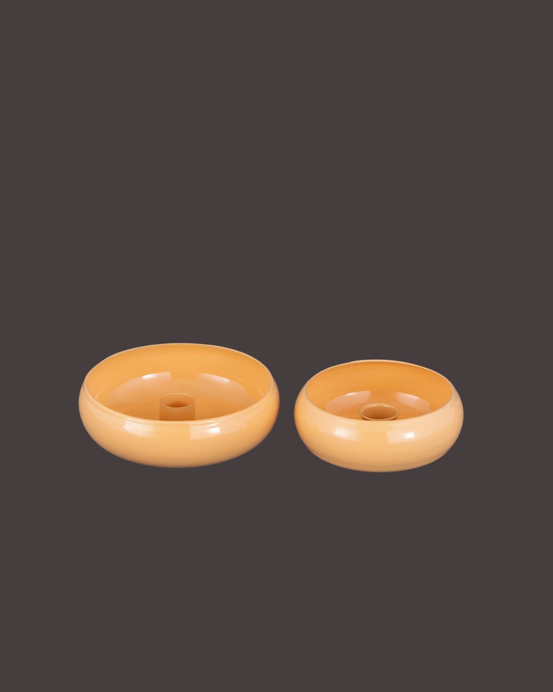 Minimalist Peach Round Taper Holders