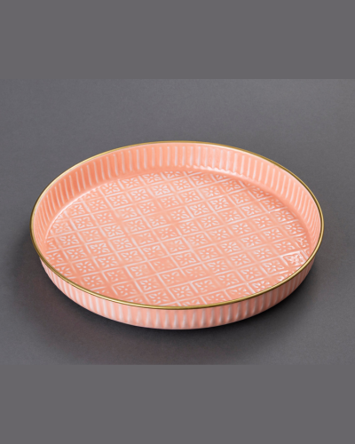 Pink Geometric Pattern Plate