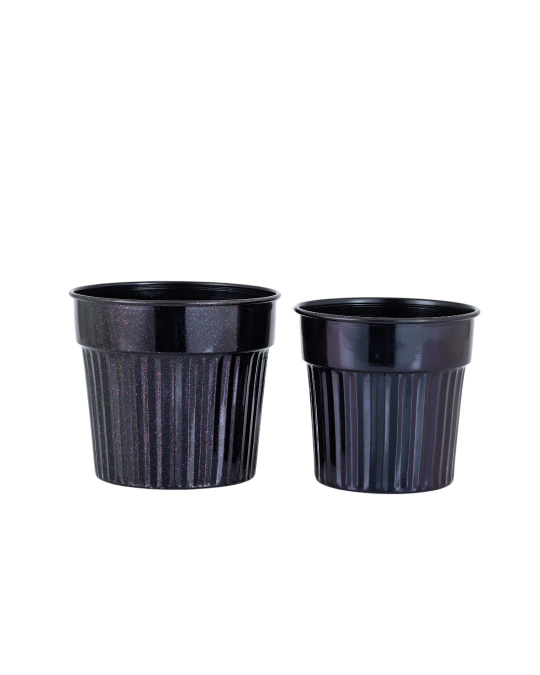 High-Gloss Deep Purple Fluted Duo