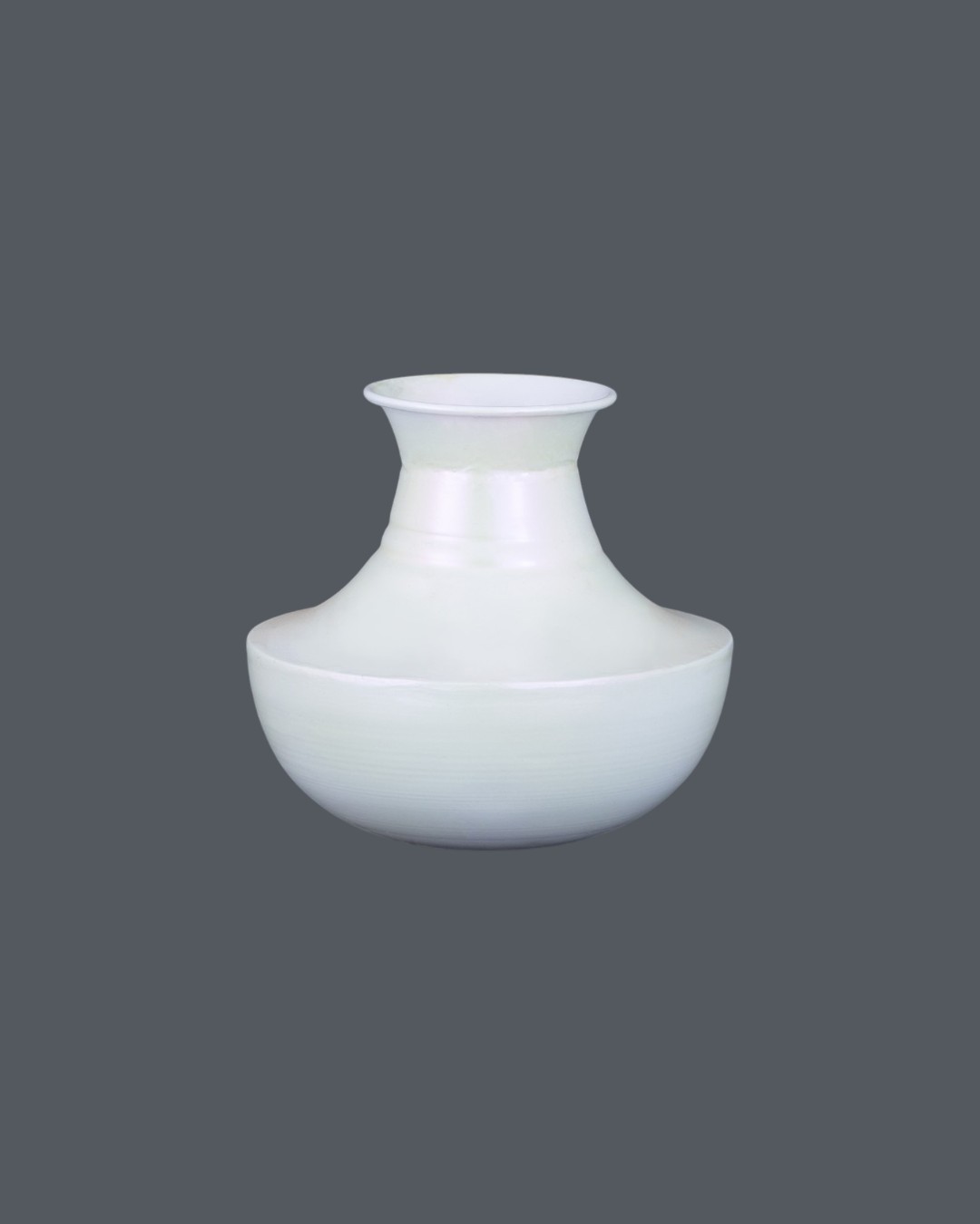 Elegant Off-White Ceramic Volcanic Vase