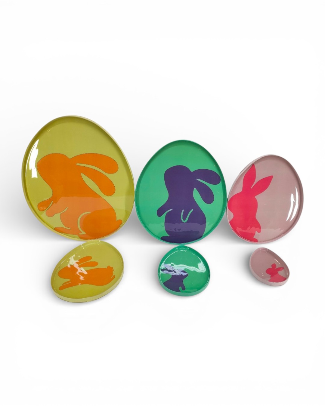 Easter joy bunny silhouette eggs