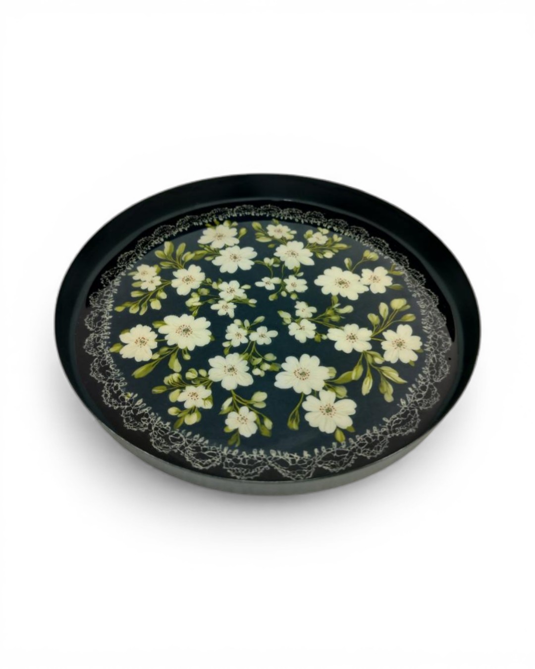 Poetic Romance Midnight Floral Tray