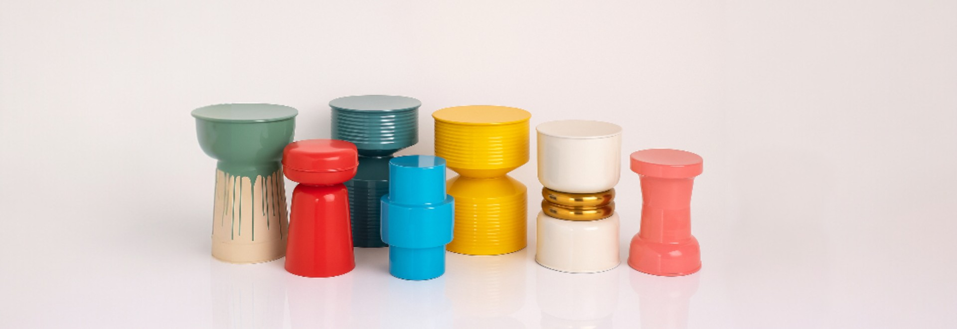 Color Burst Metal Stools