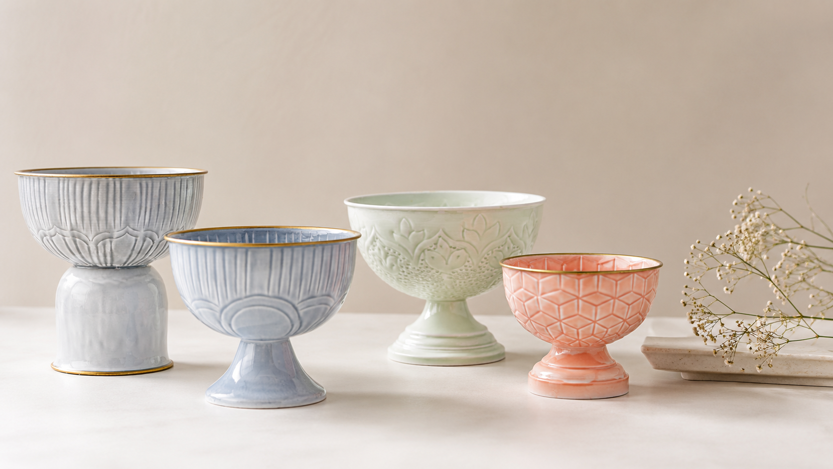 Classic Embossed Bowls